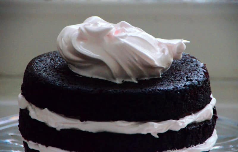 Chocolate cake, Meringue icing, Maureen Abood