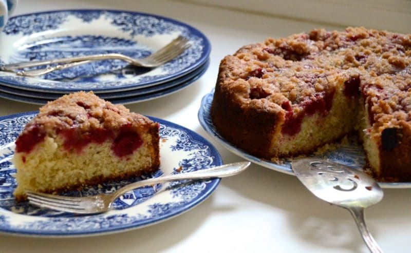 Slice of Raspberry crumb cake, Maureen Abood