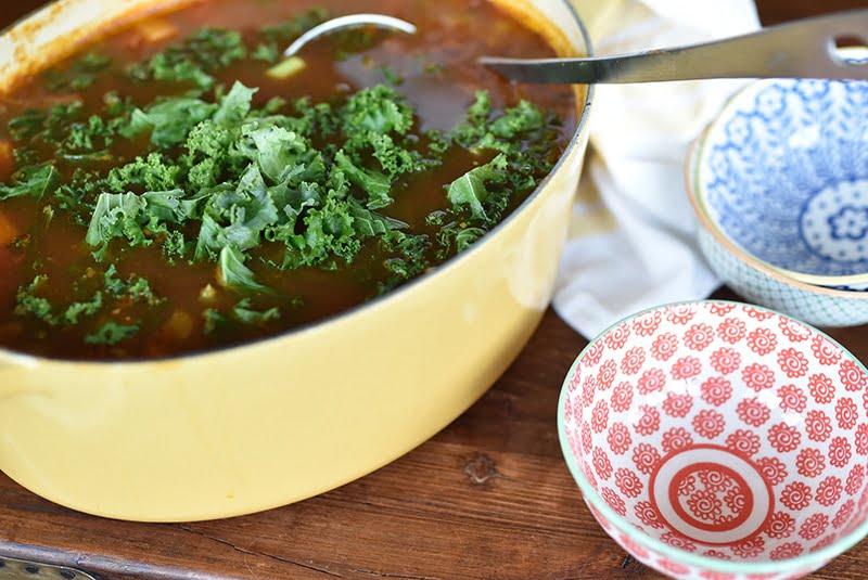 Kale for soup, Maureen Abood