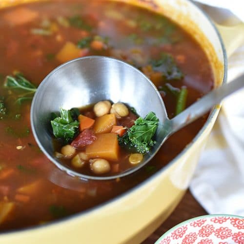 Vegetable Soup with Chickpeas and Kale, MaureenAbood.com