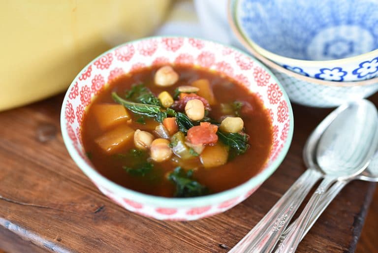 Vegetable soup Lebanese style in a bowl