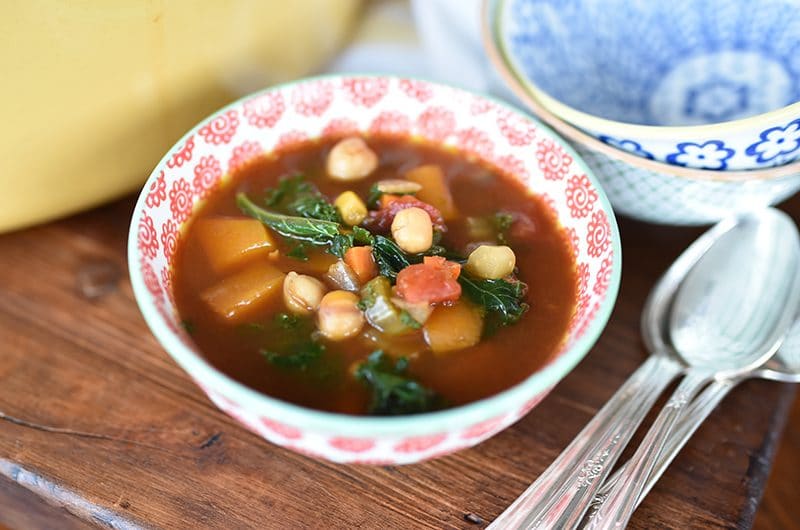 Vegetable soup Lebanese style in a bowl