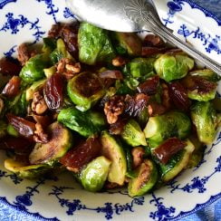 Brussels Sprouts with Dates and Walnuts, MaureenAbood.com