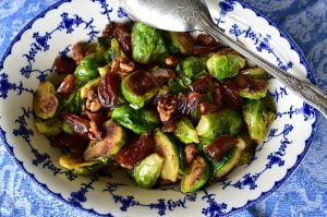 Brussels Sprouts with Dates and Walnuts, MaureenAbood.com