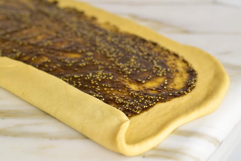 Dough spread with za'atar and olive oil