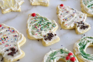 Christmas Tree Frosted Cut-Out Cookies