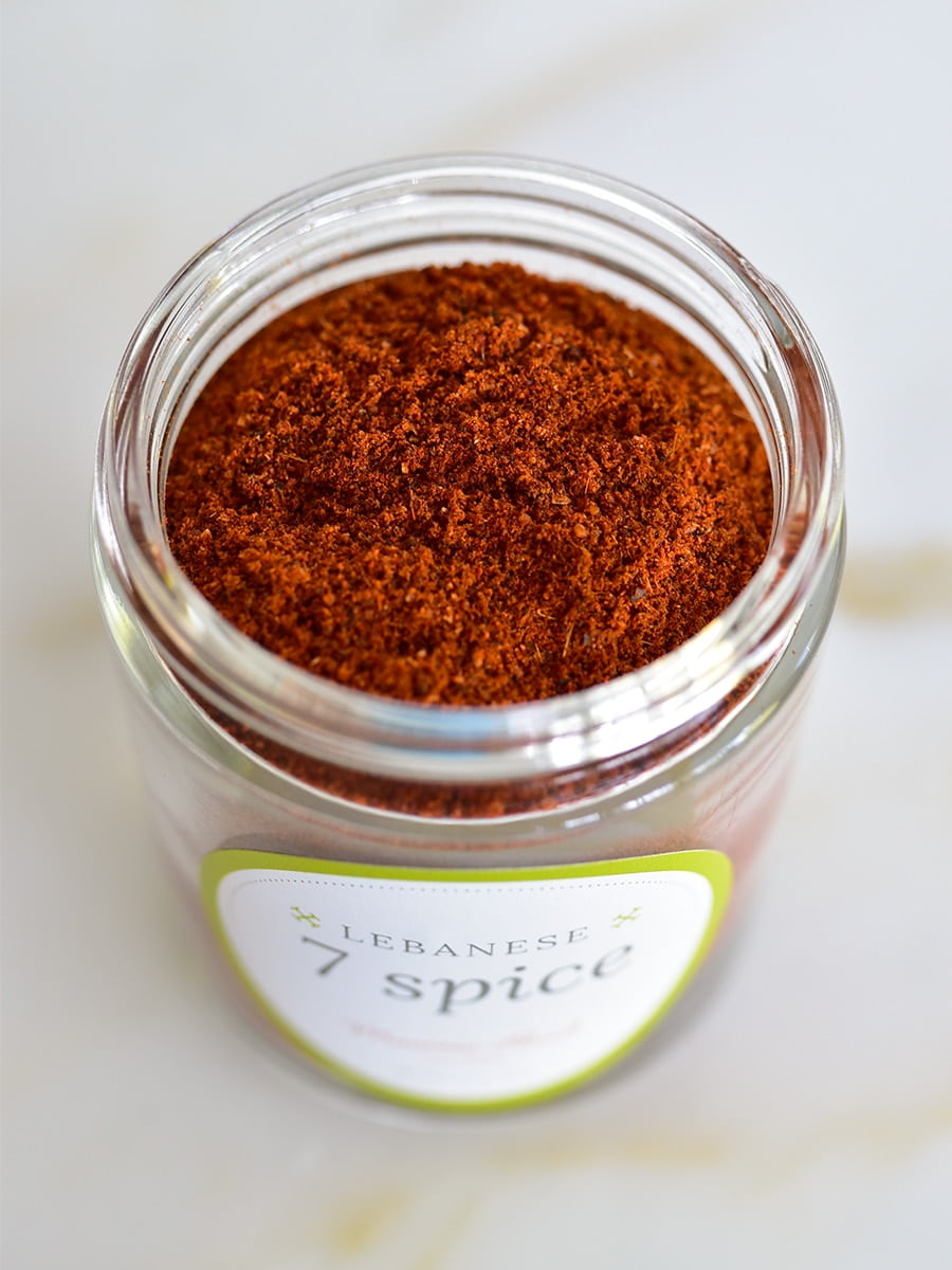Lebanese 7 Spice blend in a jar